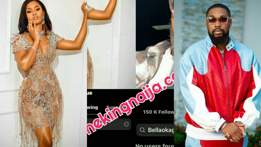 Drama as Bella and Sheggz Unfollows each other on Instagram, Barely 24 hours after the Show Ended (Screenshot)