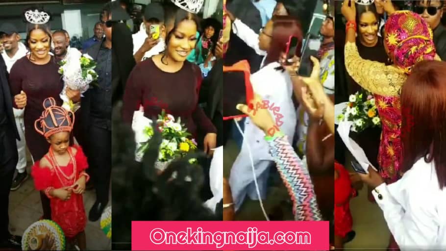 Massive crowds receives Phyna as she arrives Edo state, for her homecoming (VIDEO)