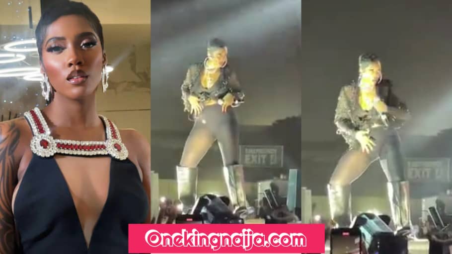 "The Kpekus Show"- Reactions trails Tiwa Savage outfit at a recent performance in Ghana (VIDEO)