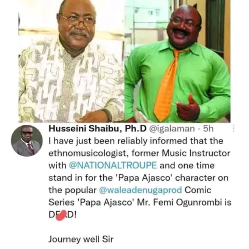 Papa Ajasco is dead 