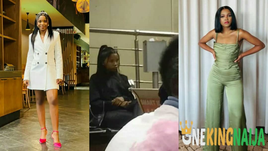 "Wait make Blue return first"- Reactions as BBTitans Tsatsii was reportedly spotted at the S.A Home affairs for her Passport (Photo & Details)