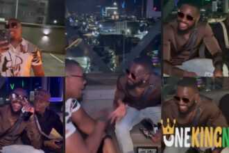 Beautiful moments as Juicy Jay links up with Yemi Cregx and Kanaga Jnr, partied together last night in Lagos (VIDEO)