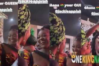 Hugs and smiles in the air as BBNaija Beauty Tukura and Ghanaian Actress, Jackie Appiah links up at AMVCA Cultural Night (VIDEO)