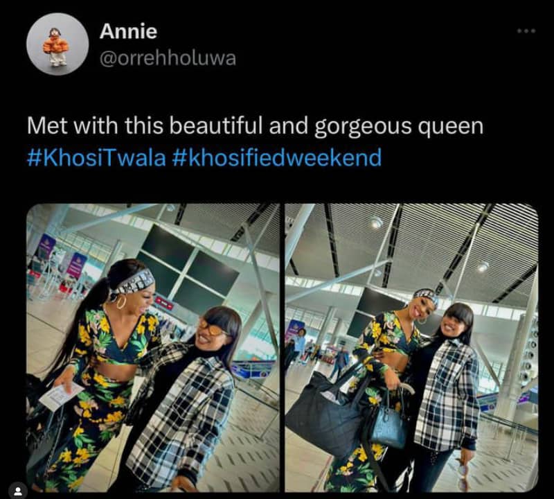 Khosi spotted at the Airport