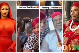 Moments #BBNaija Tacha Meets Pete Edochie, Kanayo O. Kanayo, Other Top Nollywood Stars (Video)