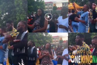 "Miracle and overdoing things Na 5&6 "- Reactions trails video of Miracle OP, Uti Nwachukwu, Ipeleng and Mmeli doing Davido's "Unavailable" challenge dance at an event (WATCH)