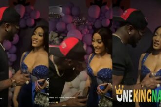 Beautiful moments as Yvonne Godswill links up with Peter Okoye, shares fun moments together at Sandra's Birthday Party (VIDEO)
