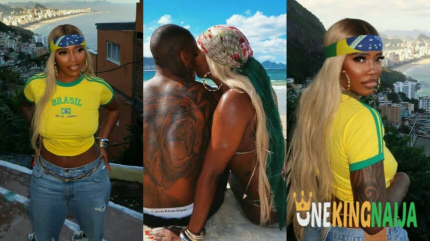 Tiwa Savage melts heart as she shares loved-up pictures with a mystery man in Brazil (photos)