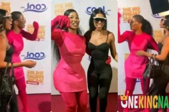 BBTitans Khosi links up with BBNaija Tacha at her event (Video)