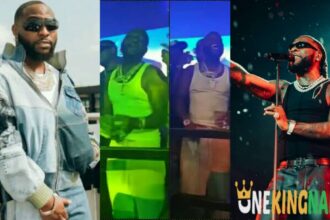 Davido causes stir as he vibes to Burna boy hit song 'Last last' in a club (VIDEO)