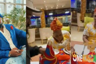 "Why you no gimme the money"- Harrysong's mum queries him during date moments he reveals the meal cost 30k (VIDEO)