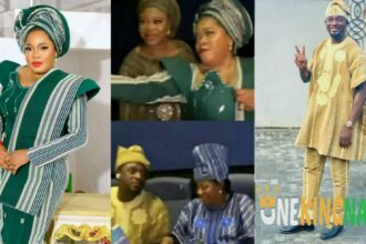 "Your head is not correct"- Toyin Abraham slams Ex-Husband, Adeniyi Johnson at the premiere of Orisa movie (VIDEO)