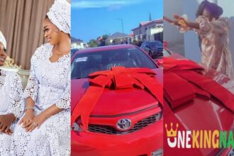 Actress Yetunde Barnabas and her siblings surprise their mother on her birthday with a brand new car (VIDEO)