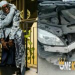 Reality TV Star, Hermes gets involved in a car accident, crashes his Mercedes Benz (Photos)
