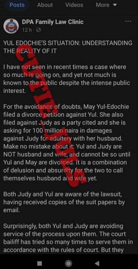 May 100M lawsuit against Judy
