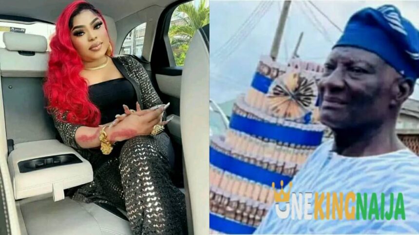 Bobrisky loses his biological father, Mr Kunle Okuneye