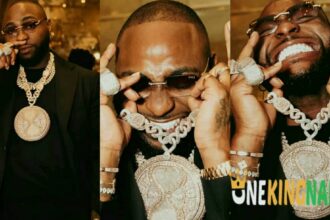 "My Neck dey p@in"- Singer Davido cr!es out over weight of N577M Timeless diamond pendant chain (VIDEO)