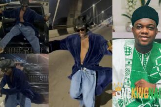 "Navy don pay my retirement money"- Comedian Cute Abiola announces, partied hard on the street, Video trends [Watch]