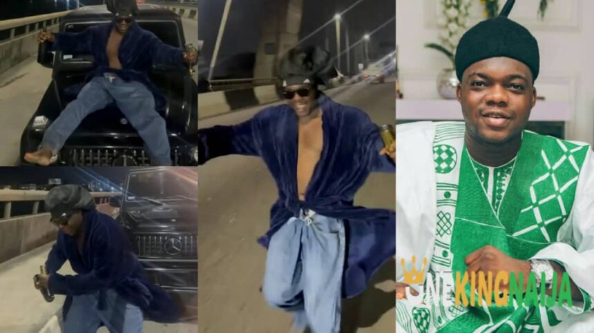 "Navy don pay my retirement money"- Comedian Cute Abiola announces, partied hard on the street, Video trends [Watch]