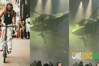 Singer Asake makes a grand entrance on helicopter at his 20k capacity O2 Arena show in London, Video trends [Watch]