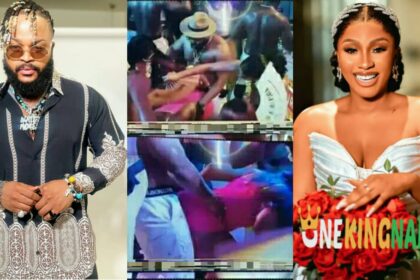 "Take it easy on her silicon nyansh"- Netizens reacts as Whitemoney gr!nds Mercy Eke energetically on the dance floor (VIDEO)