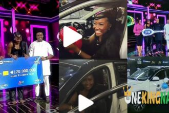 BBNaija All Stars Winner, Ilebaye receives her 120Million cash prize, luxurious IVM G5T SUV worth 41 Million Naira and other cash prizes (VIDEO)