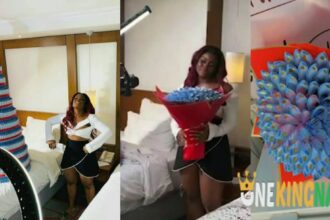 Fans of BBNaija Ceec welcomes her with Gigantic money bouquets, iPhone 15 Promax and others expensive gifts (VIDEO)