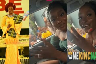 Beautiful moments as huge crowd of kids gathered to celebrate BBNaija All Stars Winner, Ilebaye, Video trends [Watch]