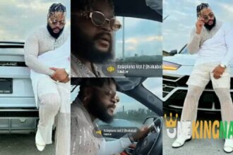 "Baba go prove point tire"- Reactions as Whitemoney spotted cruising in his New Lamborghini worth Millions of Naira (VIDEO)