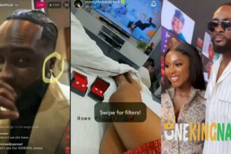 Moments BBNaija Pere Egbi spotted rocking same diamond earrings on IG Live session, after Mercy Eke shared hers on snapchat, leaves many gushing (Photos)