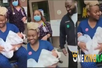 "God is faithful"- Singer Davido and Chioma finally shows off their twins in Atlanta, USA, Video trends [Watch]
