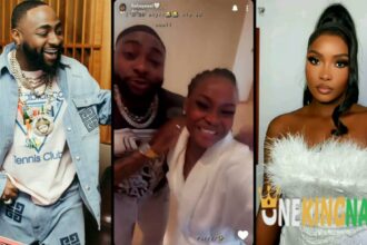 Priceless moments as Davido and Ilebaye links up in Rwanda, he sings for her, Video trends [Watch]