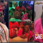 Moment Tiwa Savage Playfully Nudg£d Wizkid's Hand Away Stirs Reaction At His Mum's Funeral Party (Video)
