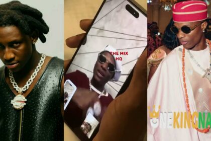 "His best year so far"- Heartwarming moment Wizkid was spotted having a video call with Shallipopi has left many gushing online (Watch)