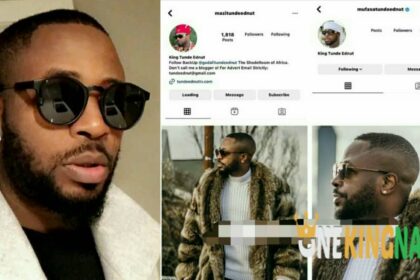 "Double loss"- Reactions as Celebrity blogger, Tundeednut loses his two Instagram accounts of over 8M in barely 24 hours (Photos)