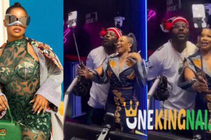 "Shey odumodu dey fear ni"- Nigerians reacts to trending video of Odumodublvck and Tacha at her Big Friday show (Watch)