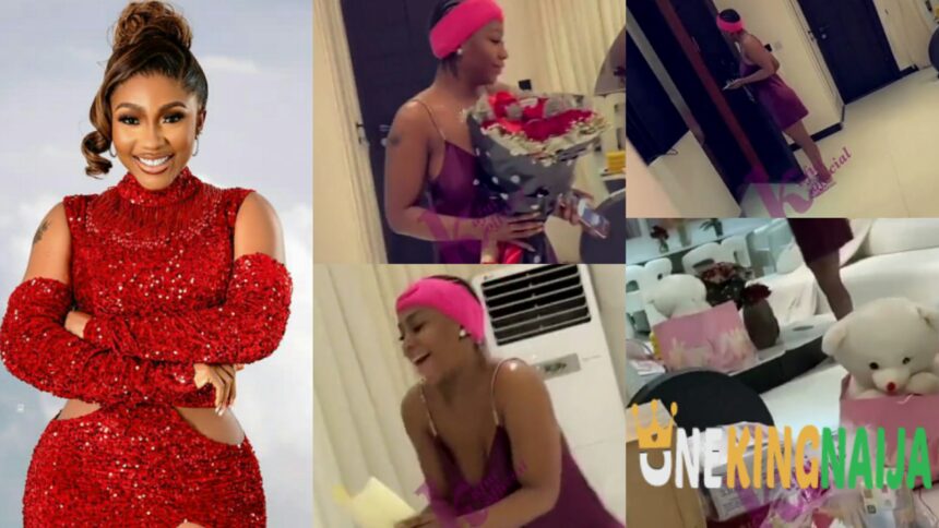 Mercy Eke Receives Rose Of Dollars And Many Others Goodies As Surprise Gifts From A Fan (VIDEO)