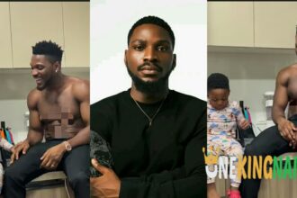 Cute Moment Actor, Tobi Bakre and his son engages In Muscle Flexing challenge, Many Gushes (Video)
