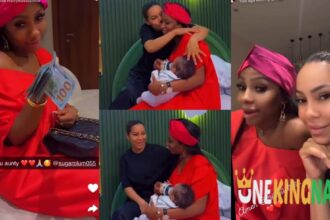 "God When"- Mercy Eke Says A Powerful Prayer To God After Visiting Maria And Her Son, Gifts Him A Whopping $1000 (VIDEO)