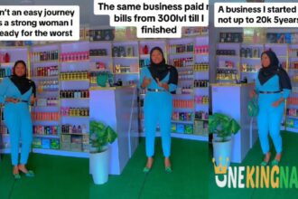 "I'm making millions now"- lady who started perfume business with 20k rejoices as she acquires her own shop (VIDEO)