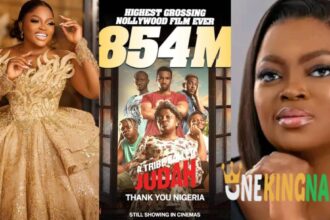 "Na God dey run am"- Funke Akindele overexcited as her movie " A tribe called Judah" becomes the highest grossing Nollywood movie ever