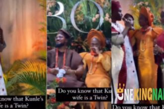 Emotional moment Tiwi and her Twin Brother br£aks down in t£ars as she ties the knot with Kunle Remi (VIDEO)