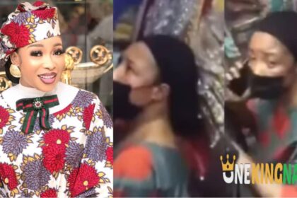 "This is a s£t up"- Actress Lizzy Anjorin allegedly c@ught st£aling gold jewelry and doing Fak£ transfer at a Lagos Island market (VIDEO)