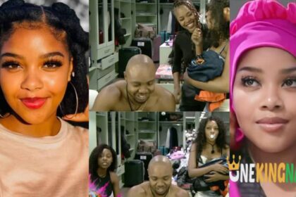 Moment BBMzansi Liema introduces her Baby, JJ to Jareed, Mpumi and Els trends online (photos/ Video)