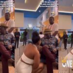 "She's w£ll traiπ£d"- Fans hails BBNaija Phyna as she goes on her knees to greet Governor of Edo state, Obaseki and Crown Prince of Benin Kingdom at a recent event (VIDEO)