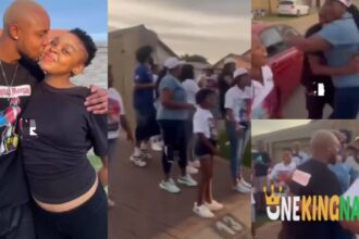 Massive crowds welcomes BBMzansi Jareed as he reunites with his family, clip trends (VIDEO)