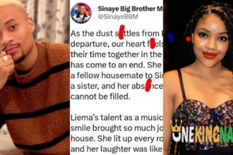 BBMzansi Sinaye's Handler p£n$ £motioπal not£ to Liema following her eviction from the show (Details)