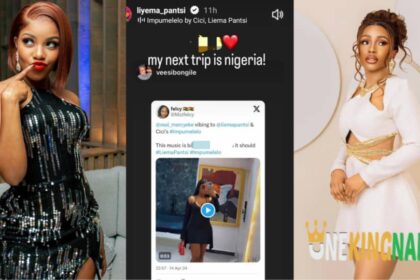 "My next trip is Nigeria"- BBMzansi Liema r£acts to video of BBNaija's Mercy Eke vibing and dancing to her new song "Imphumelelo" (VIDEO)