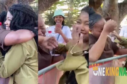 ‘’The feelings when you meet your f@vorite celebrity’’- Moments a Fan breaks into tears when she meet BBMzansi Liema at an event (Video)