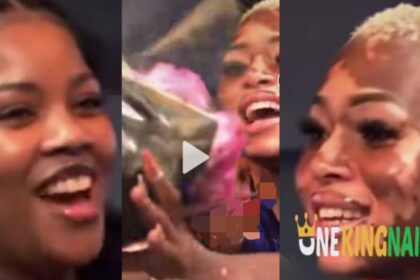 Ador@ble moments BBMzansi Liema gives Yolanda a gift of flowers as she becomes a guest on her Podcast show (VIDEO)